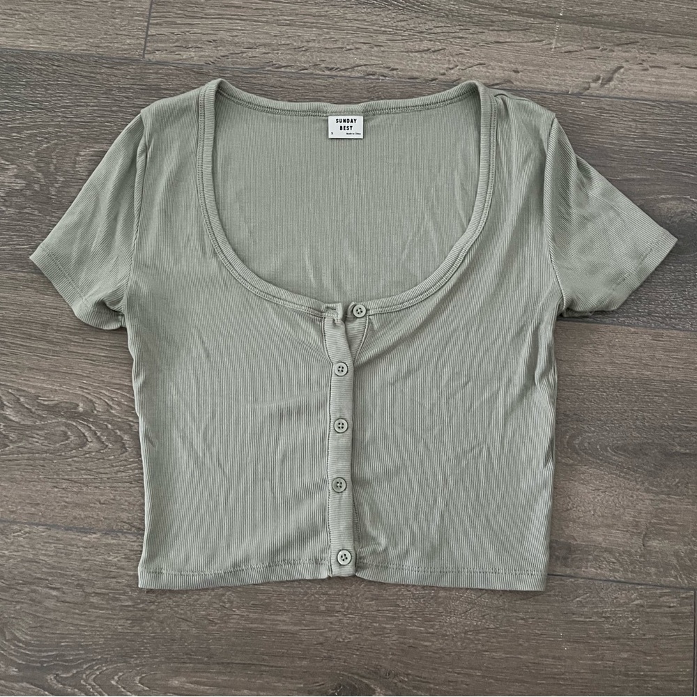Sunday Best Sage Green Short Sleeve Tee